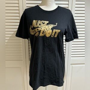 Nike Black Tee with Tiger Gold Logo